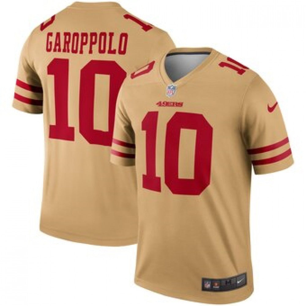 Men's San Francisco 49ers #10 Jimmy Garoppolo Gold Inverted Legend Jersey 