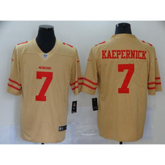Men's San Francisco 49ers #7 Colin Kaepernick Gold Inverted Legend Stitched Jersey 