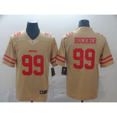 Men's San Francisco 49ers #99 DeForest Buckner Gold Inverted Legend Stitched NFL Jersey 