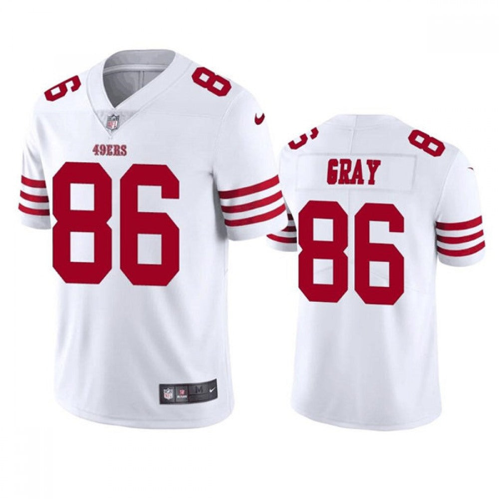 Men's San Francisco 49ers #86 Danny Gray 2022 White Vapor Untouchable Stitched Football Jersey 