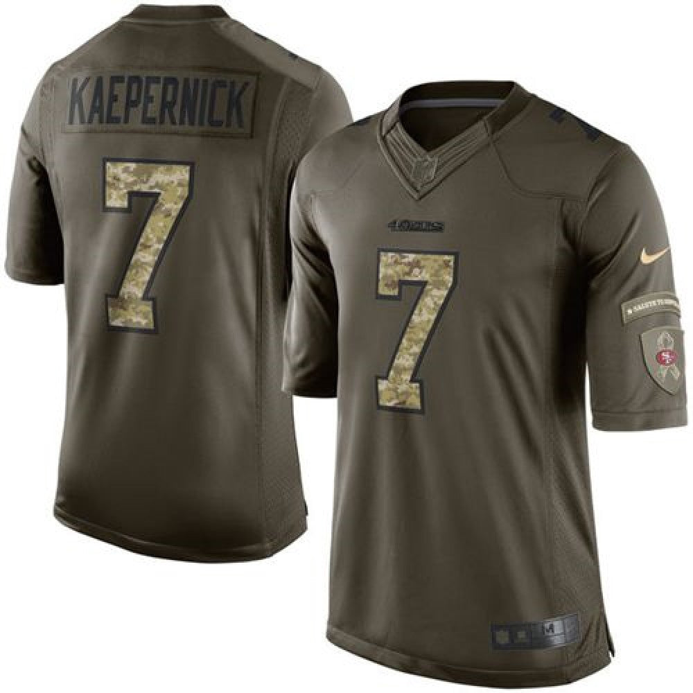 49ers #7 Colin Kaepernick Green Men's Stitched NFL Limited Salute to Service Jersey 