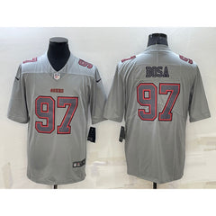 Men's San Francisco 49ers #97 Nick Bosa Grey Atmosphere Fashion Stitched Jersey 
