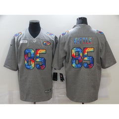Men's San Francisco 49ers #85 George Kittle 2020 Grey Crucial Catch Limited Stitched Jersey 