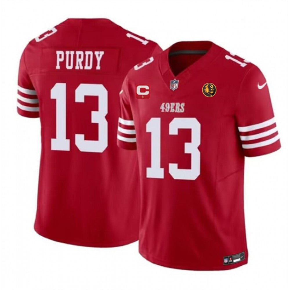 Men's San Francisco 49ers #13 Brock Purdy Red 2023 F.U.S.E. With 1-star C Patch And John Madden Patch Vapor Limited Stitched Football Jersey 