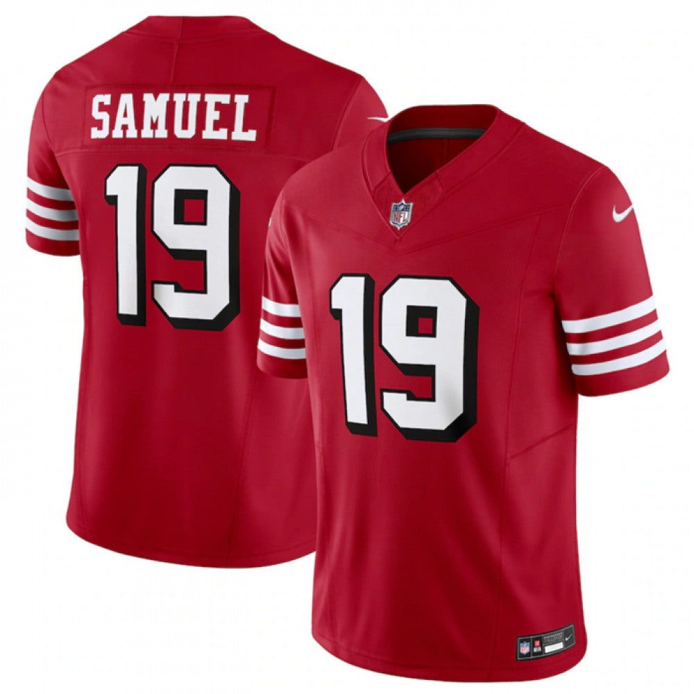Men's San Francisco 49ers #19 Deebo Samuel New Red 2023 F.U.S.E. Vapor Untouchable Limited Stitched Football Jersey 