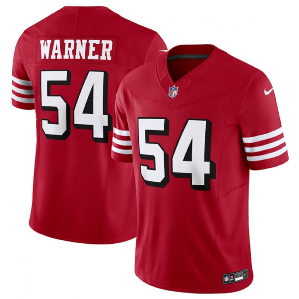 Men's San Francisco 49ers #54 Fred Warner New Red 2023 F.U.S.E. Vapor Untouchable Limited Stitched Football Jersey 