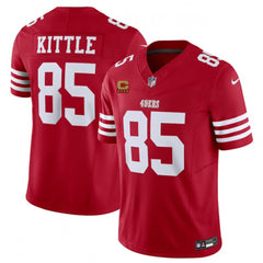 Men's San Francisco 49ers #85 George Kittle Red 2023 F.U.S.E. With 4-Star C Patch Vapor Untouchable Limited Stitched Football Jersey 