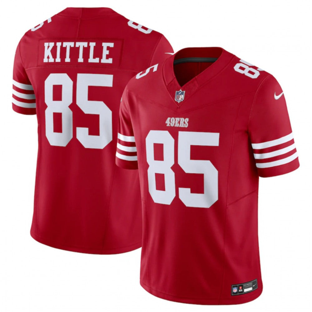 Men's San Francisco 49ers #85 George Kittle Red 2023 F.U.S.E. Vapor Untouchable Limited Stitched Football Jersey 