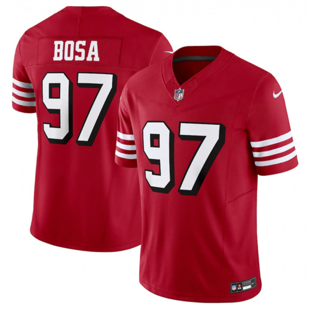 Men's San Francisco 49ers #97 Nick Bosa New Red 2023 F.U.S.E. Vapor Untouchable Limited Stitched Football Jersey 