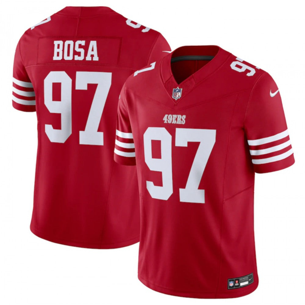 Men's San Francisco 49ers #97 Nick Bosa Red 2023 F.U.S.E. Vapor Untouchable Limited Stitched Football Jersey 