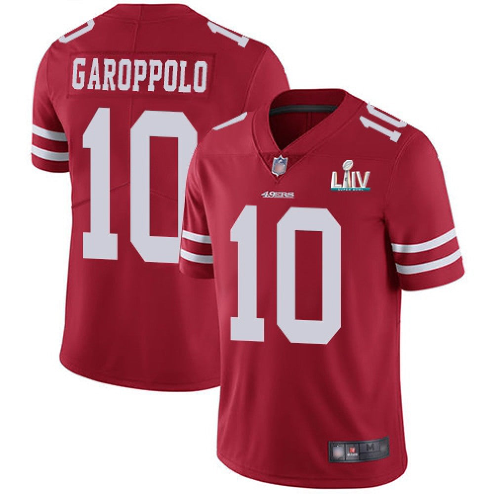 Men's San Francisco 49ers #10 Jimmy Garoppolo Red Super Bowl LIV Vaper Untouchable Limited Stitched NFL Jersey 