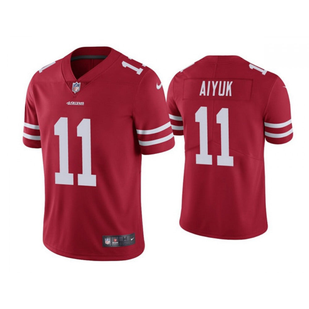 Men's San Francisco 49ers #11 Brandon Aiyuk Red Vapor Untouchable Limited Stitched Jersey 