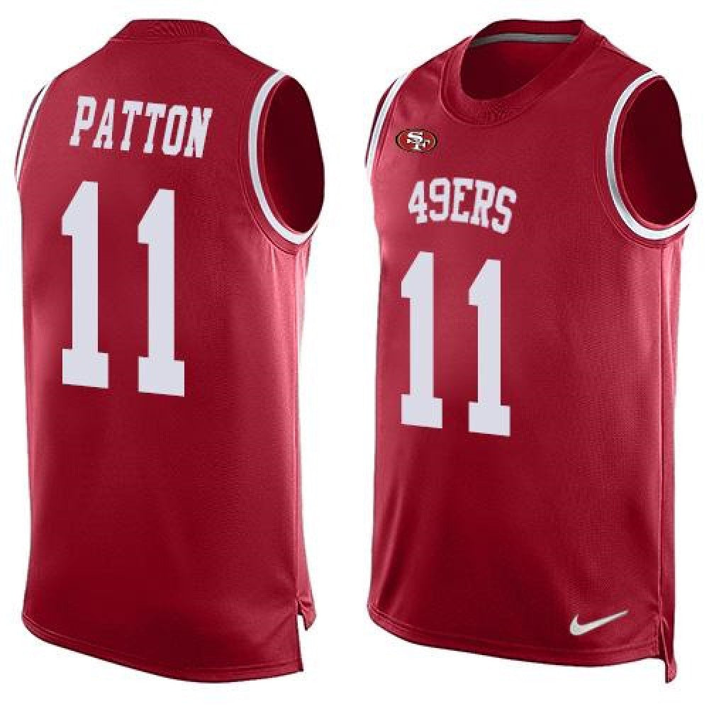 49ers #11 Quinton Patton Red Team Color Men's Stitched NFL Limited Tank Top Jersey 