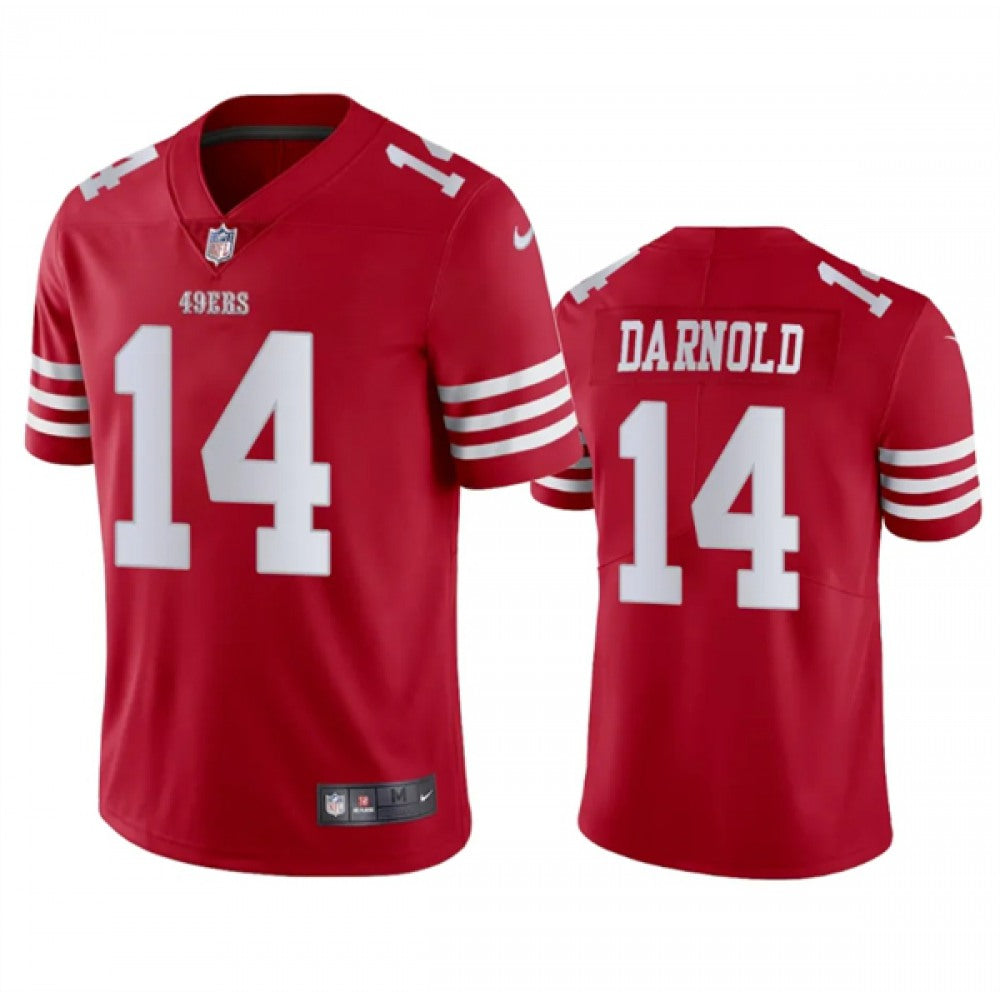 Men's San Francisco 49ers #14 Sam Darnold Red Vapor Untouchable Limited Stitched Football Jersey 