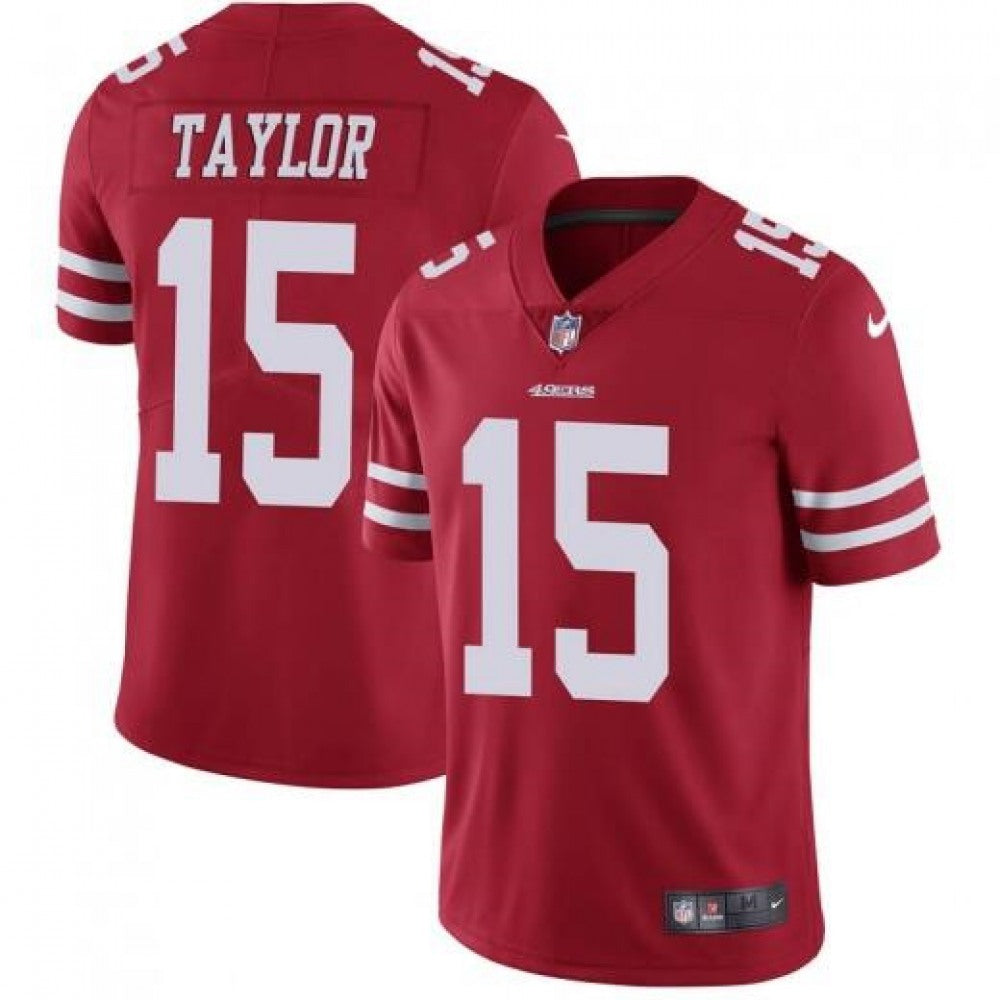 Men's San Francisco 49ers #15 Trent Taylor Red Vapor Untouchable Limited Stitched NFL Jersey 