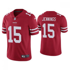 Men's San Francisco 49ers #15 Jauan Jennings 2021 Red Vapor Untouchable Limited Stitched Jersey 
