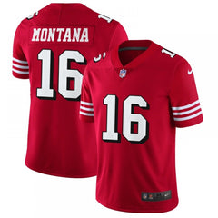 Men's NFL San Francisco 49ers #16 Joe Montana Red 2018 Rush Vapor Untouchable Limited Stitched NFL Jersey 