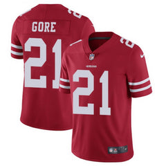 Men's San Francisco 49ers #21 Frank Gore Red Vapor Untouchable Limited Stitched Jersey 