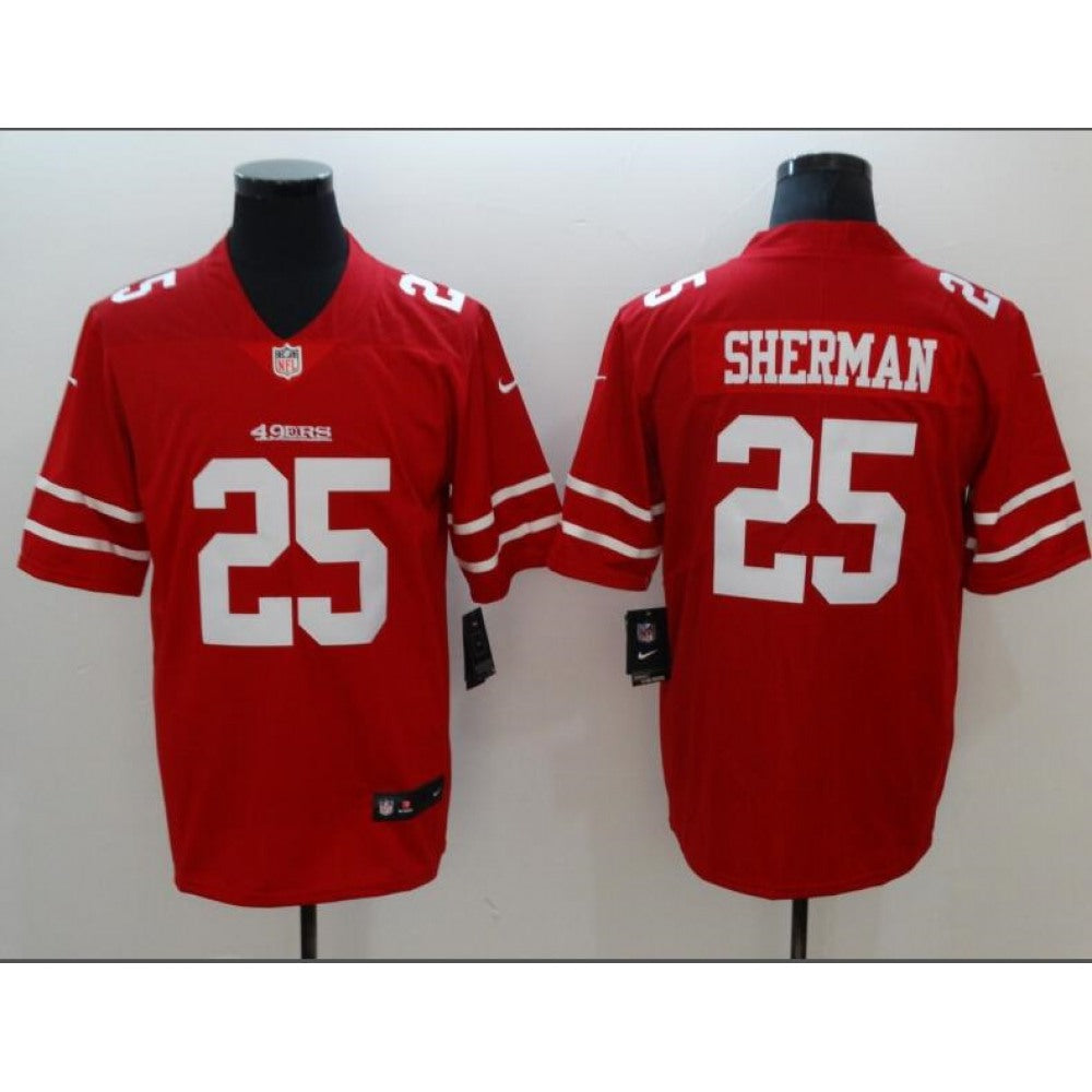 Men's San Francisco 49ers #25 Richard Sherman Red Vapor Untouchable Limited Stitched NFL Jersey 