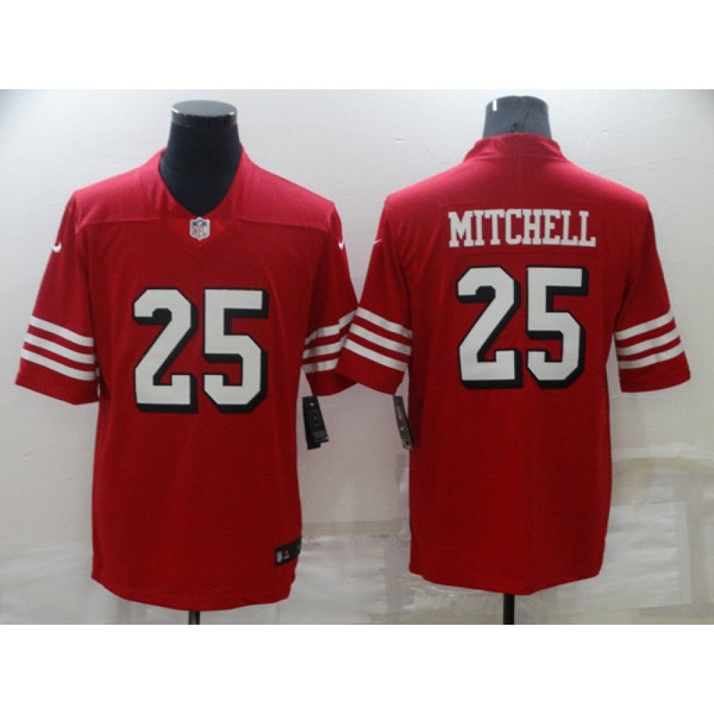 Men's San Francisco 49ers #25 Eli Mitchell Red Vapor Untouchable Limited Stitched Jersey 