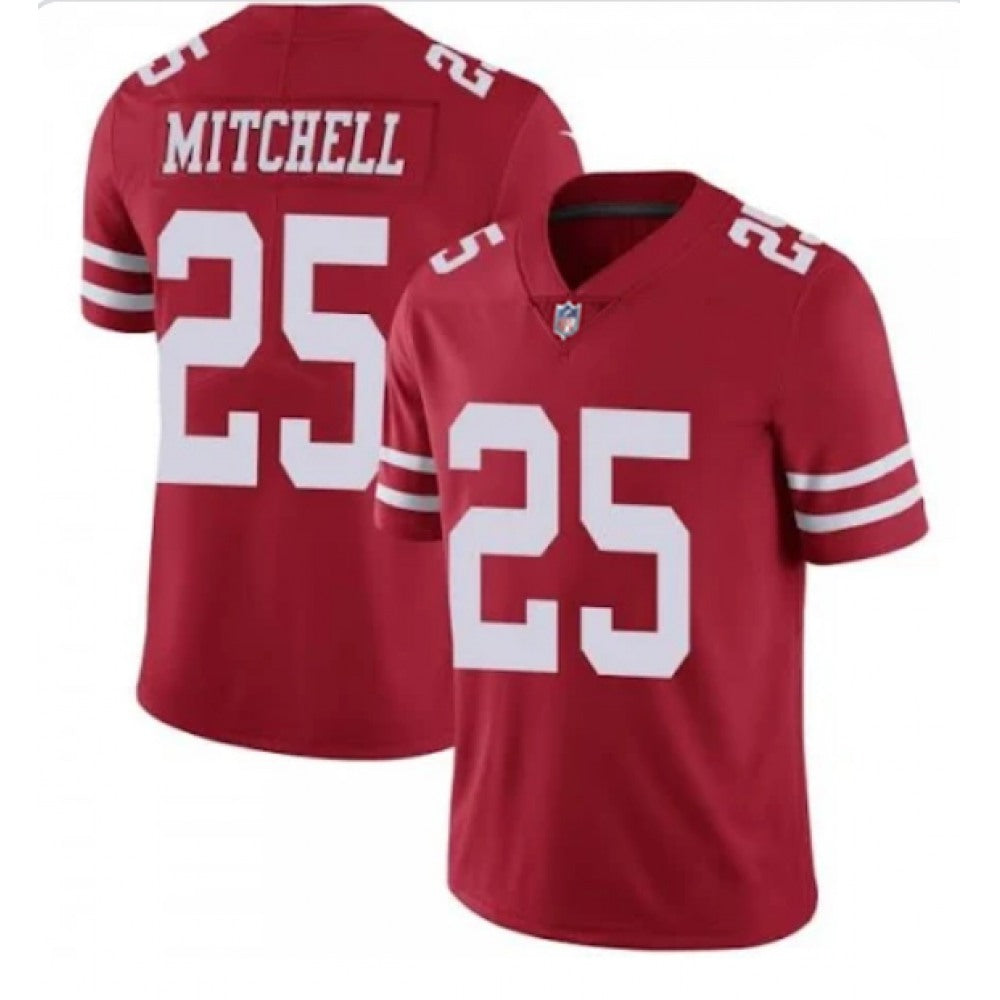 Men's San Francisco 49ers #25 Eli Mitchell Red Vapor Untouchable Limited Stitched Jersey 