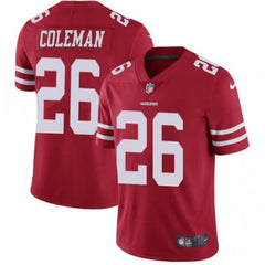 Men's San Francisco 49ers #26 Tevin Coleman Red Vapor Untouchable Limited Stitched NFL Jersey 