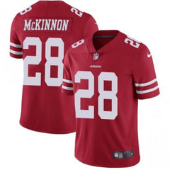 Men's San Francisco 49ers #28 Jerick McKinnon Red Vapor Untouchable Limited Stitched NFL Jersey 