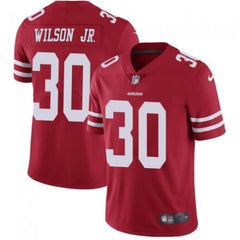 Men's San Francisco 49ers #30 Jeff Wilson Jr. Red Vapor Untouchable Limited Stitched NFL Jersey 