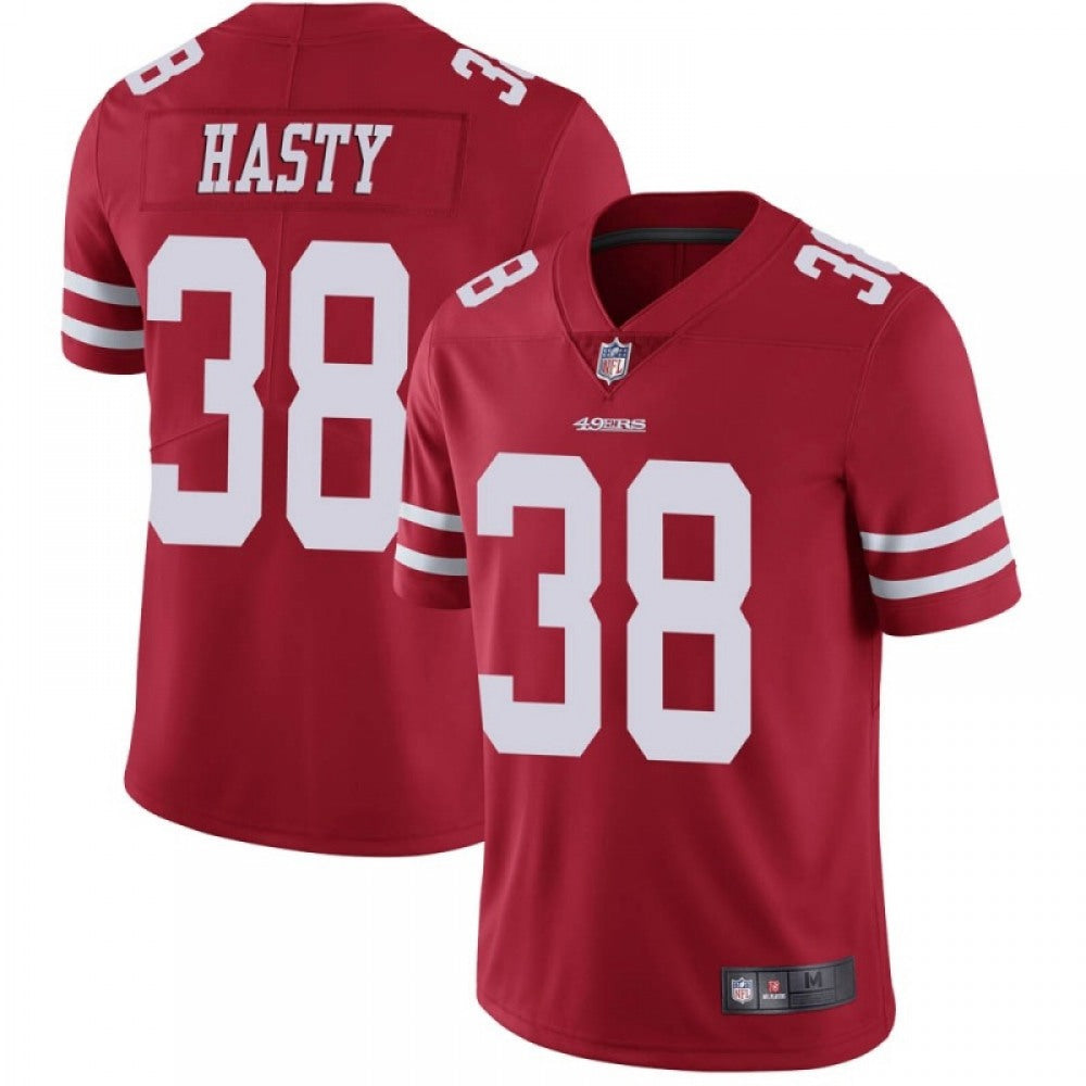 Men's San Francisco 49ers #38 JaMycal Hasty Red Vapor Untouchable Limited Stitched Jersey 