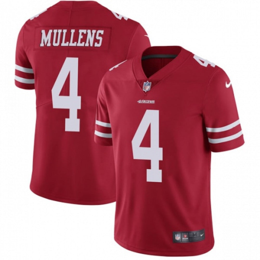 Men's San Francisco 49ers #4 Nick Mullens Red Vapor Untouchable Limited Stitched NFL Jersey 
