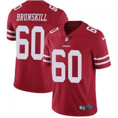Men's San Francisco 49ers #60 Daniel Brunskill Red 2019 Vapor Untouchable Limited Stitched NFL Jersey 