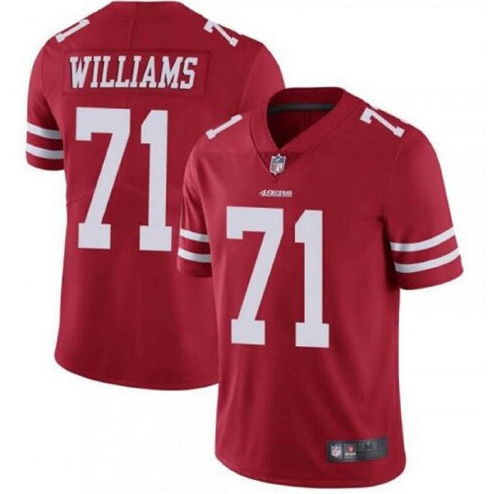 Men's San Francisco 49ers #71 Trent Williams Red Vapor Untouchable Limited Stitched Jersey 
