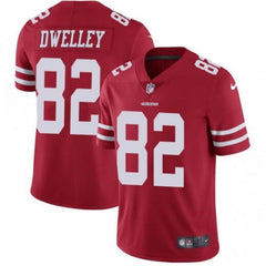 Men's San Francisco 49ers #82 Ross Dwelley Red Vapor Untouchable Limited Stitched NFL Jersey 