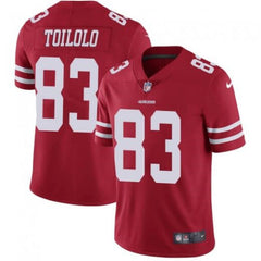 Men's San Francisco 49ers #83 Levine Toilolo Red Vapor Untouchable Limited Stitched NFL Jersey 