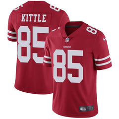 Men's San Francisco 49ers #85 George Kittle Red Vapor Untouchable Limited Stitched NFL Jersey 