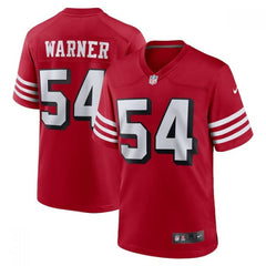 Men's San Francisco 49ers Fred Warner Scarlet New Vapor Untouchable Limited Stitched Football Jersey 