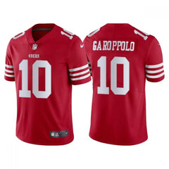 Men's San Francisco 49ers #10 Jimmy Garoppolo 2022 New Scarlet Vapor Untouchable Stitched Football Jersey 