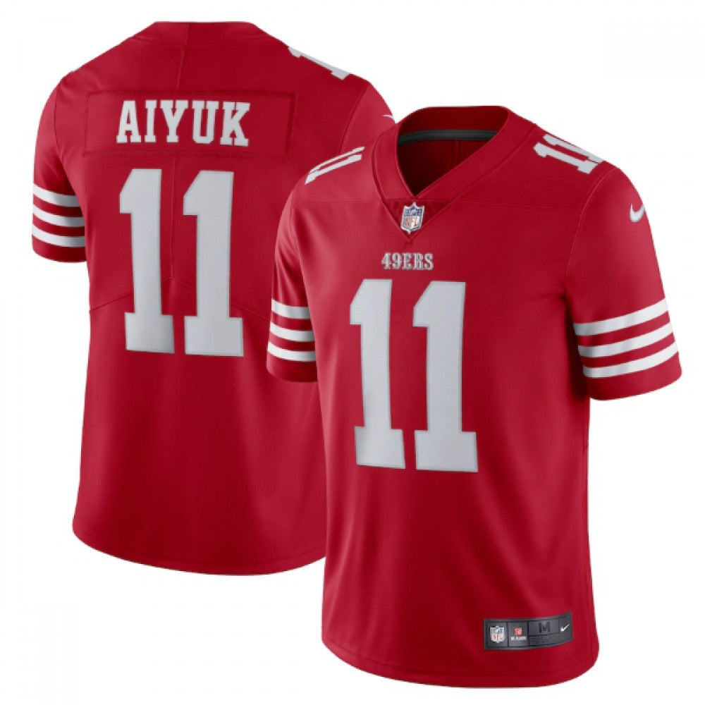 Men's San Francisco 49ers #11 Brandon Aiyuk 2022 New Scarlet Vapor Untouchable Stitched Football Jersey 