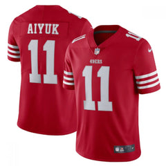 Men's San Francisco 49ers #11 Brandon Aiyuk 2022 New Scarlet Vapor Untouchable Stitched Football Jersey 