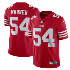 Men's San Francisco 49ers #54 Fred Warner 2022 New Scarlet Vapor Untouchable Stitched Football Jersey 