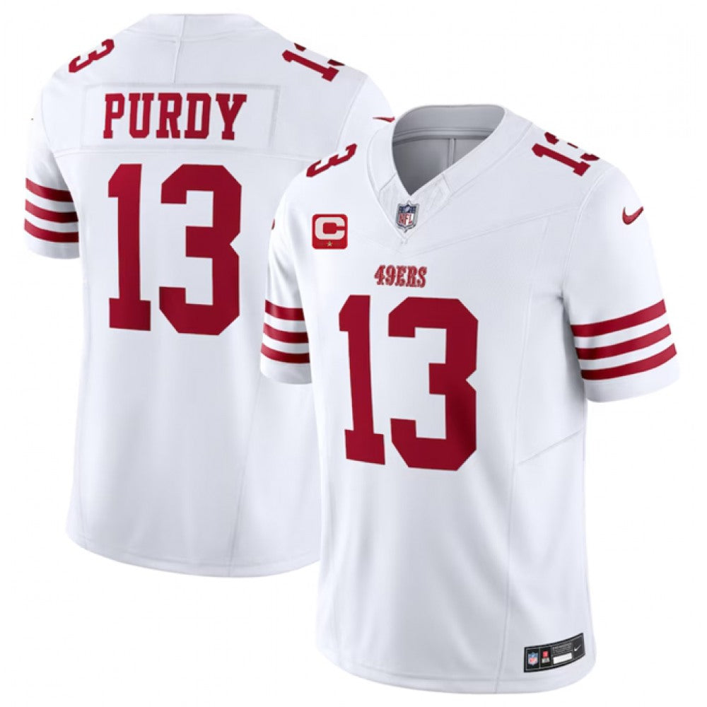 Men's San Francisco 49ers #13 Brock Purdy White 2023 F.U.S.E. With 1-Star C Patch Vapor Untouchable Limited Stitched Football Jersey 