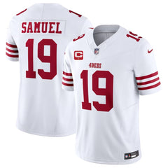 Men's San Francisco 49ers #19 Deebo Samuel White 2023 F.U.S.E. With 1-Star C Patch Vapor Untouchable Limited Stitched Football Jersey 