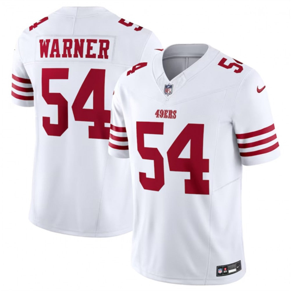 Men's San Francisco 49ers #54 Fred Warner White 2023 F.U.S.E. Vapor Untouchable Limited Stitched Football Jersey 