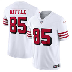Men's San Francisco 49ers #85 George Kittle New White 2023 F.U.S.E. Vapor Untouchable Limited Stitched Football Jersey 
