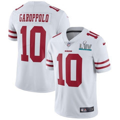 Men's San Francisco 49ers #10 Jimmy Garoppolo White Super Bowl LIV Vaper Untouchable Limited Stitched NFL Jersey 