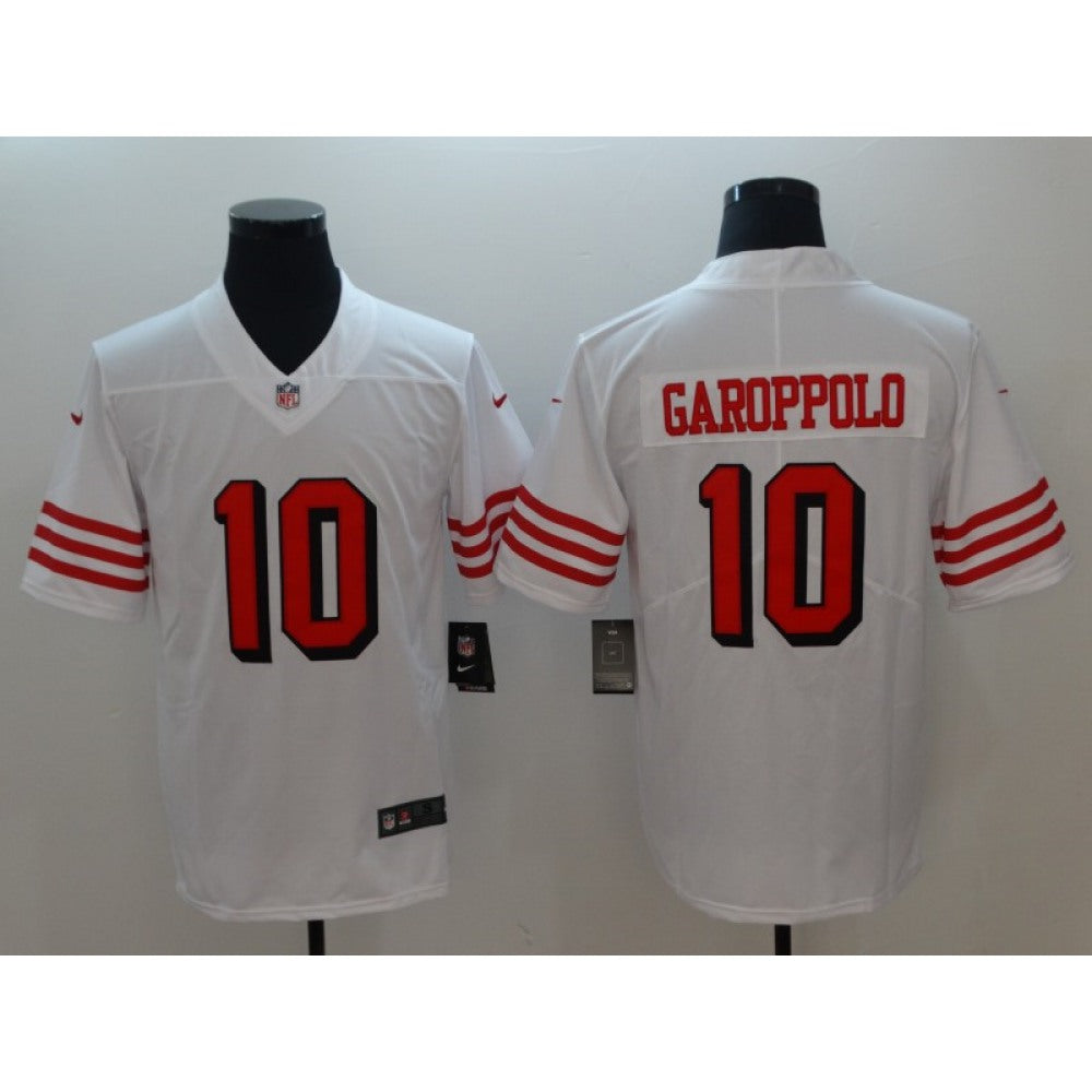 Men's San Francisco 49ers #10 Jimmy Garoppolo White Color Rush Vapor Untouchable Limited Stitched NFL Jersey 