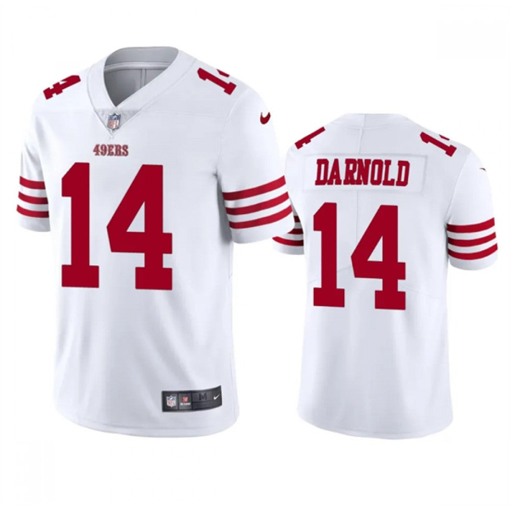 Men's San Francisco 49ers #14 Sam Darnold White Vapor Untouchable Limited Stitched Football Jersey 