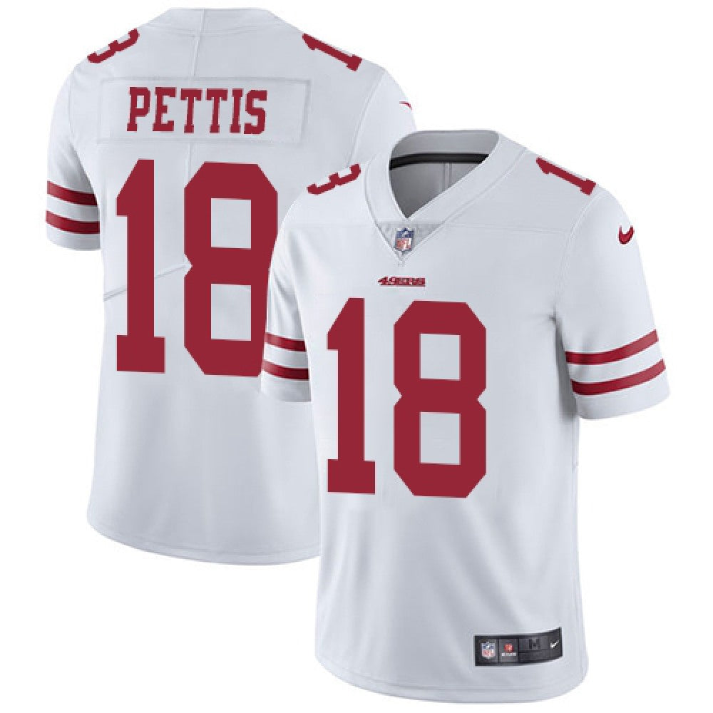 Men's San Francisco 49ers #18 Dante Pettis White Vapor Untouchable Limited Stitched NFL Jersey 