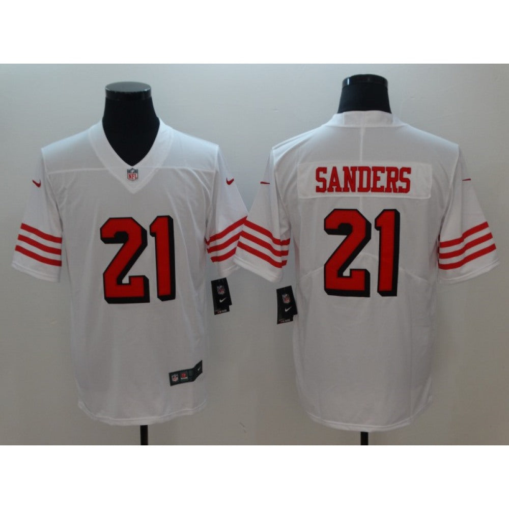 Men's NFL San Francisco 49ers #21 Deion Sanders White Untouchable Limited Stitched Jersey 