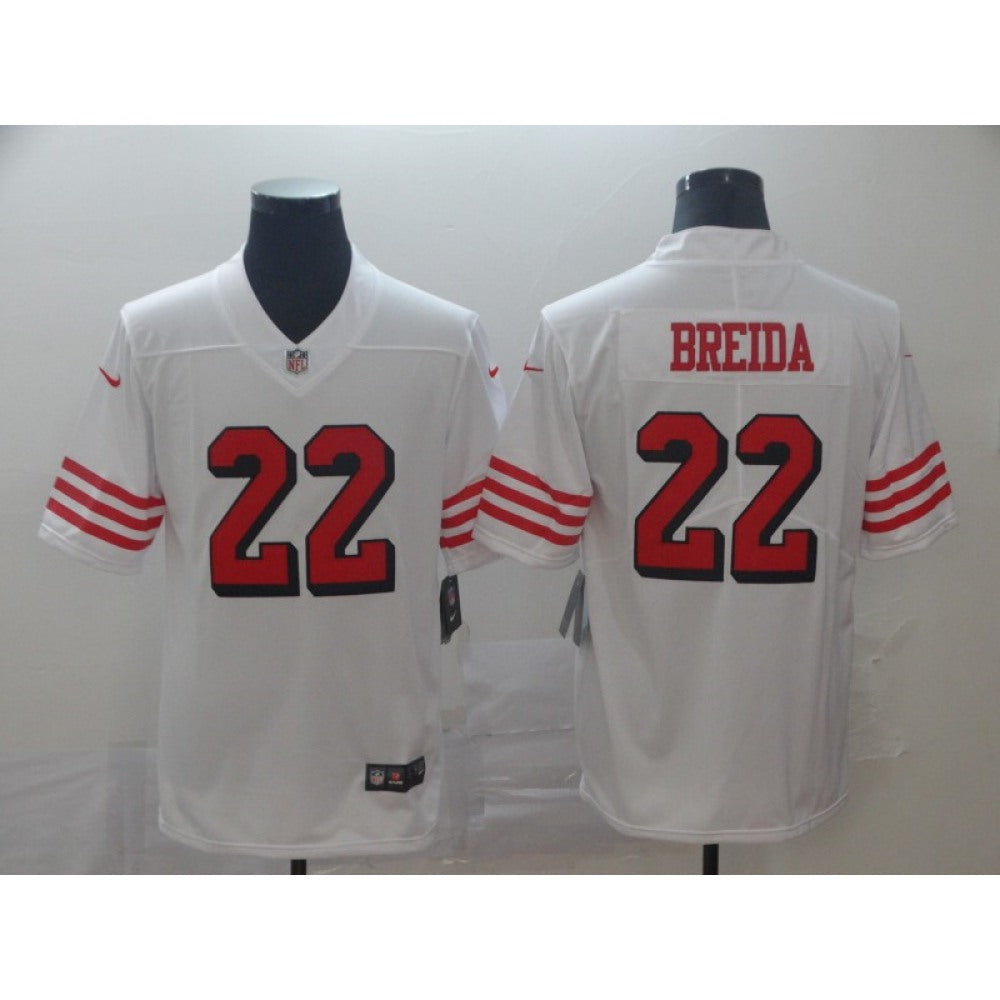 Men's San Francisco 49ers #22 Matt Breida White Color Rush Limited Stitched NFL Jersey 